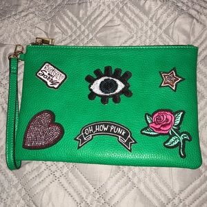 Green Aldo wristlet bag